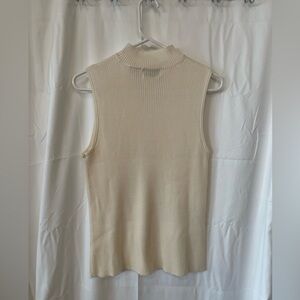 Studio Works/ Women's Mock Turtleneck sleeveless ribbed top​​​​​​​​​​​
